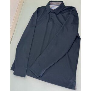 Twillory Polo Shirt Men Medium M Athletic Athlounger Long Sleeve Blue Athleisure